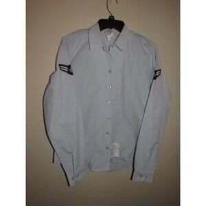 Defense Logistics Agency Womens Blue Uniform Shirt Army Navy Military 12 L USA